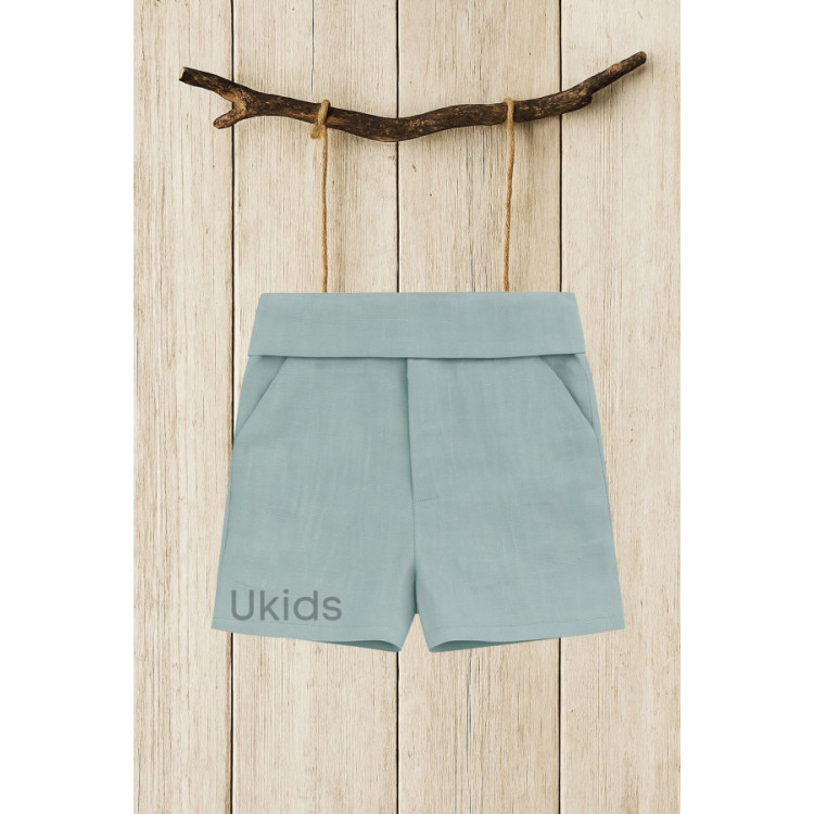 PANTALÓN CEREMONIA CON FAJÍN NIÑO color azul oceano