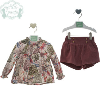 CONJUNTO SHORTS BEBE 2 PIEZAS ART.2225 Familia HANOI denin