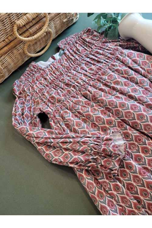 VESTIDO GRANATE MARTA Y PAULA granate