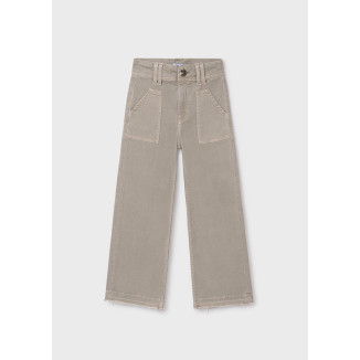 Pantalon sarga tinte en prend sepia