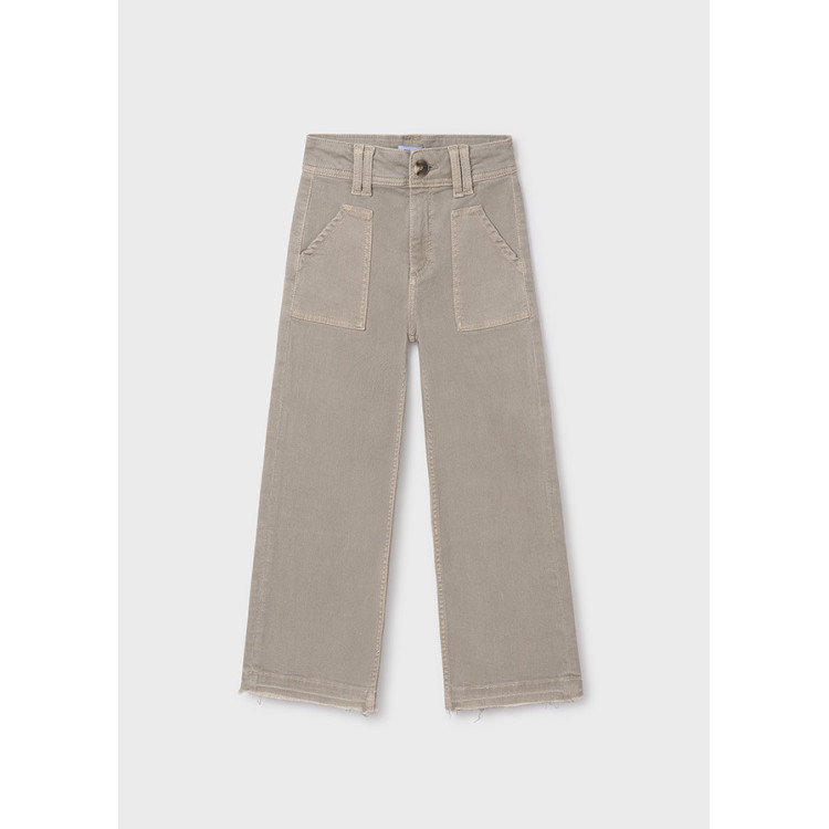 Pantalon sarga tinte en prend sepia