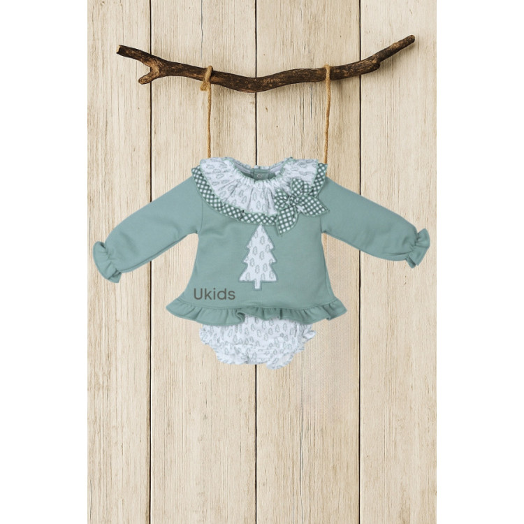 Conjunto Algodón-Bambula Colección Abeto Verde