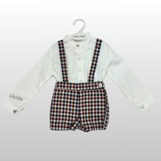 Conjunto Pantalón Tirante Camisa C. Mao  Grape Malva