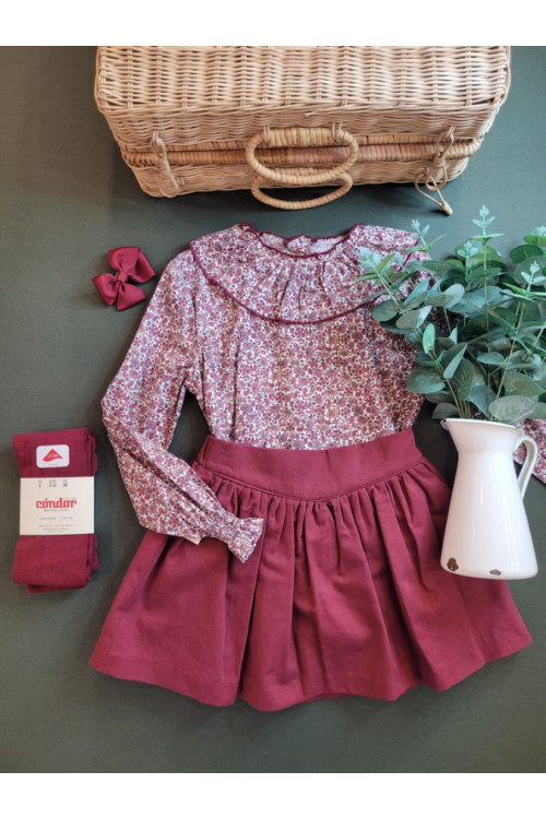 BLUSA FLOR COL. BERLIN granate