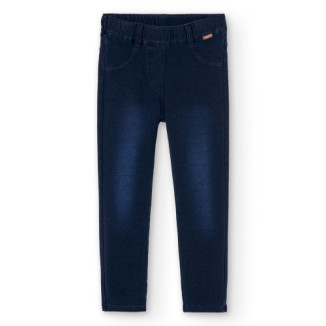 Pantalón felpa denim de niña BCI blue dark