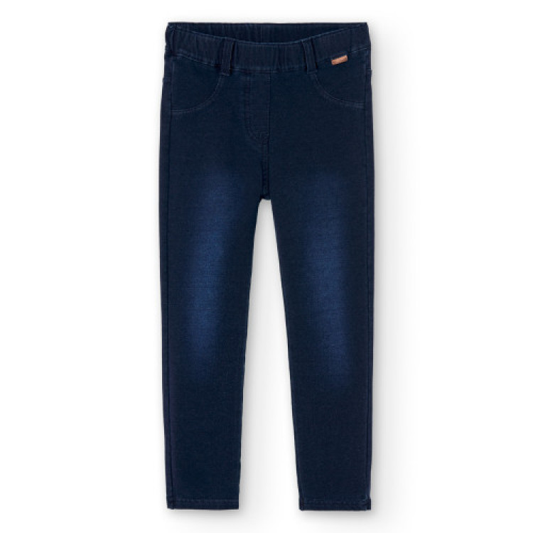 Pantalón felpa denim de niña BCI blue dark