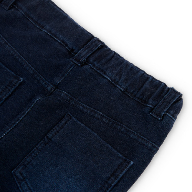 Pantalón felpa denim de niña BCI blue dark