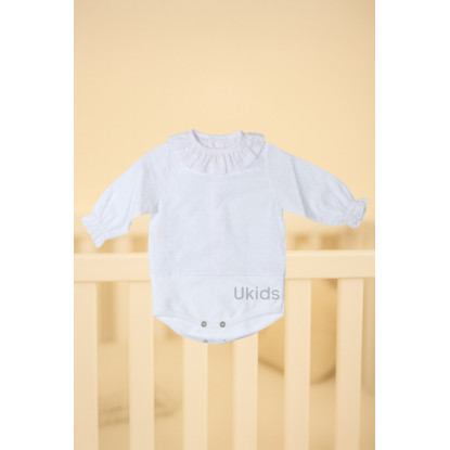 BODY PLUMITI CULLEO VOLANTE BEBE blanco