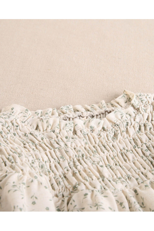 Conjunto Blusa Niña Estampado Florar Y Pantalón  Verde