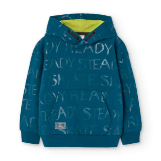 Sudadera felpa estampada de niño BCI estampado letras