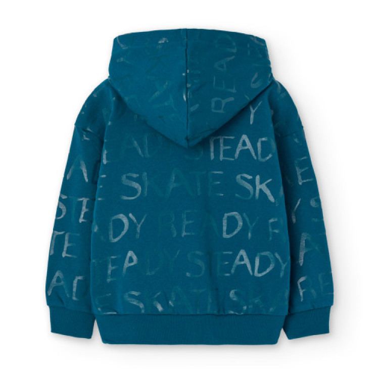 Sudadera felpa estampada de niño BCI estampado letras