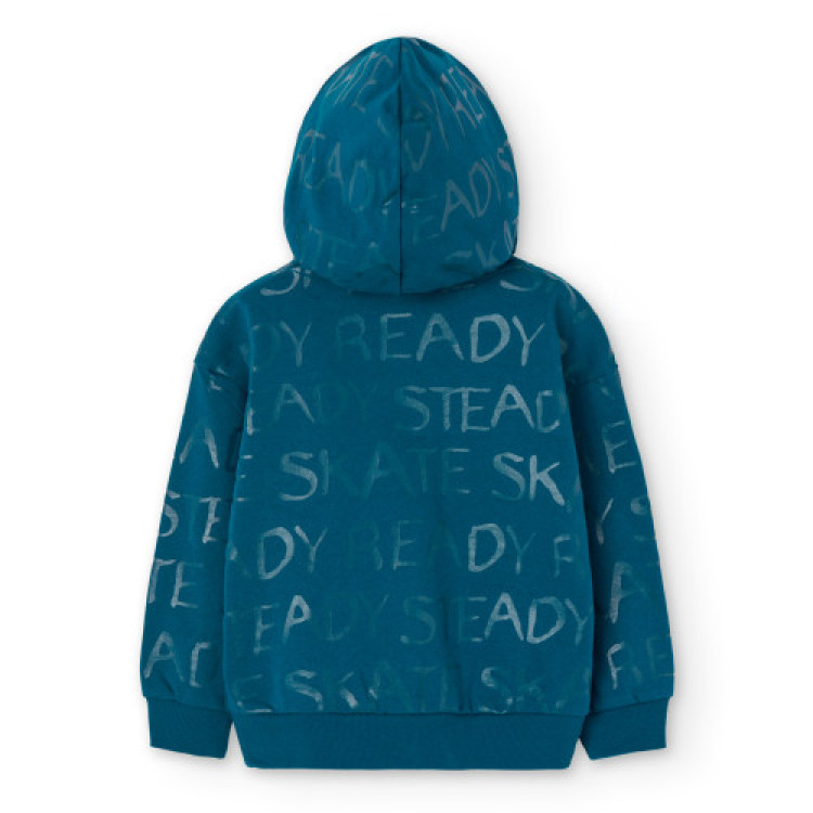 Sudadera felpa estampada de niño BCI estampado letras