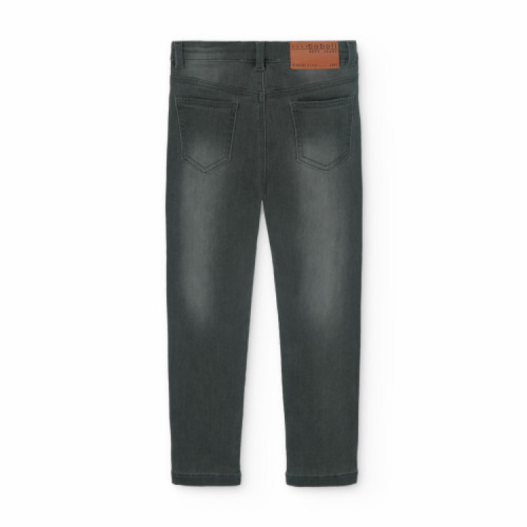 Pantalón denim punto de niño BCI grey