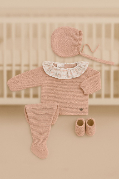 Conjunto 3.P Bodoques Rosa Empolvado