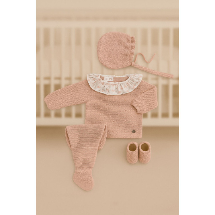 Conjunto 3.P Bodoques Rosa Empolvado