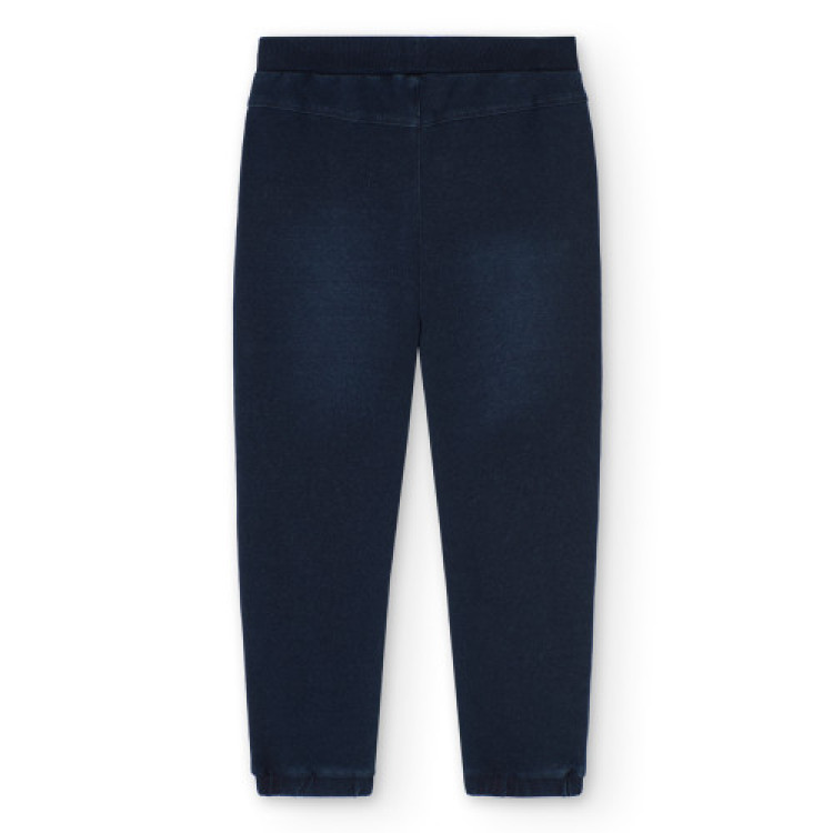 Pantalón felpa denim de niño BCI blue dark