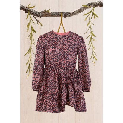Vestido Niña Rosa Palo Oscuro N