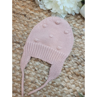 GORRO BODOQUE CON OREJERAS PALE ROSE rosa