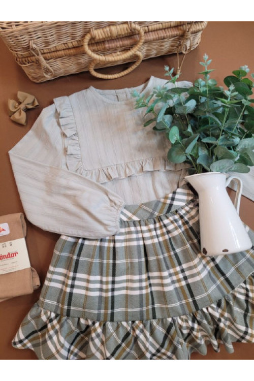 FALDA CUADROS COL. LISBOA verde