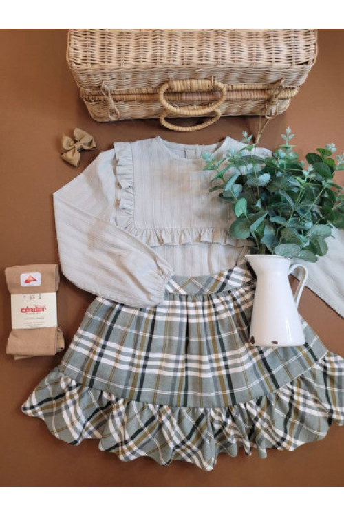 BLUSA VOLANTE COL. LISBOA verde