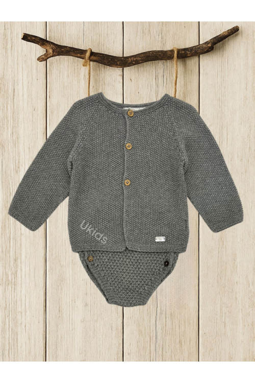 Conjunto Punto Rebeca Cuello Caja Gris Medio