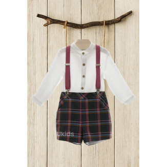 Conjunto Bebe Con Tirantes Art.18'Familia Cachemira' Buganvilla