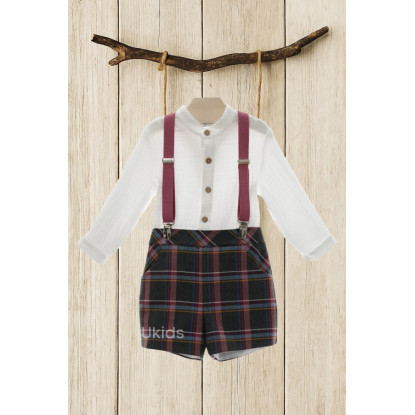 Conjunto Bebe Con Tirantes Art.18'Familia Cachemira' Buganvilla