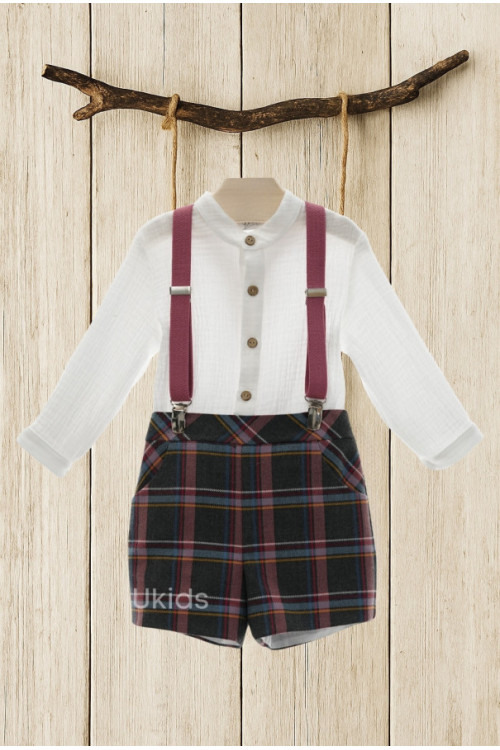 Conjunto Bebe Con Tirantes Art.18'Familia Cachemira' Buganvilla