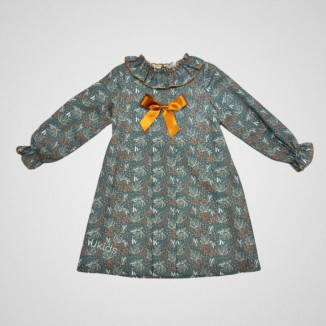 Vestido Evasé Tablón Forest Verde Bosque