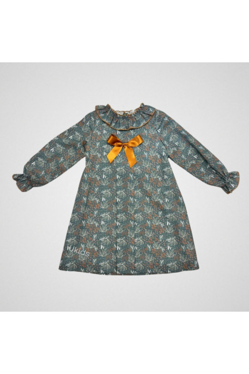 Vestido Evasé Tablón Forest Verde Bosque