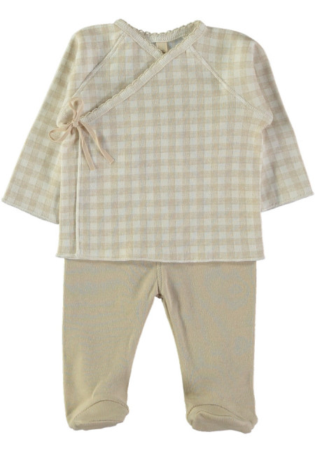 Jubón cruzado Toscana + polaina sand