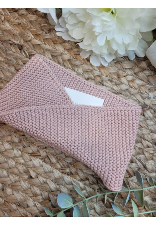 CUELLO TRICOT PALE ROSE rosa