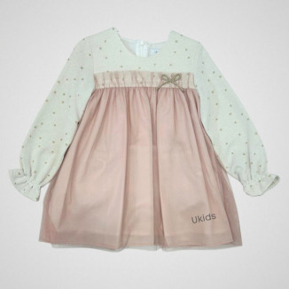 Vestido Bebé Con Braguita. Familia Luz Rosa