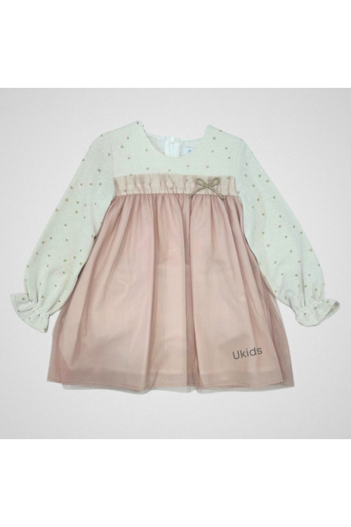 Vestido Bebé Con Braguita. Familia Luz Rosa