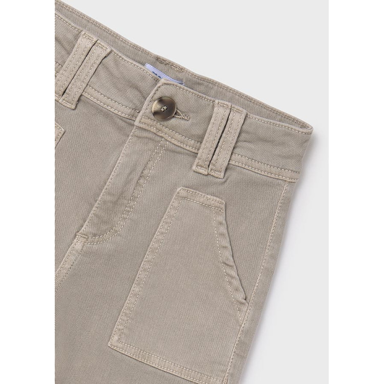 Pantalon sarga tinte en prend sepia