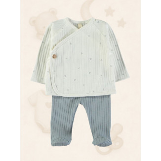 Conjunto primera puesta maxi rib Dots breeze