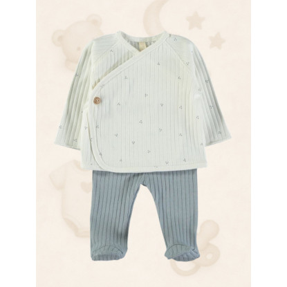 Conjunto primera puesta maxi rib Dots breeze