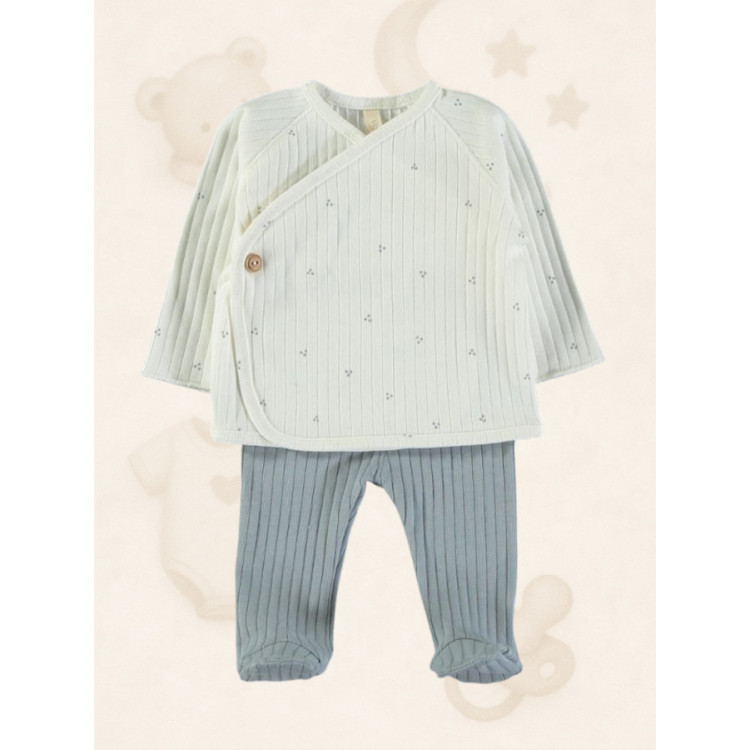 Conjunto primera puesta maxi rib Dots breeze