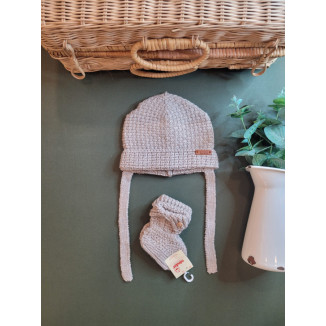 GORRO Y PATUCOS BEIGE