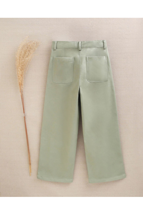 Conjunto Blusa Niña Estampado Florar Y Pantalón  Verde