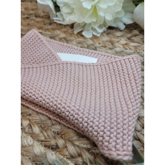 CUELLO TRICOT PALE ROSE rosa