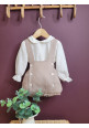 CONJUNTO PETO BEBE  M/L CERMONIA MALVA