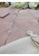 CONJUNTO JERESEY/CHAQUETA ROSE CON CULETIN BOLSILLO CREAM rosa