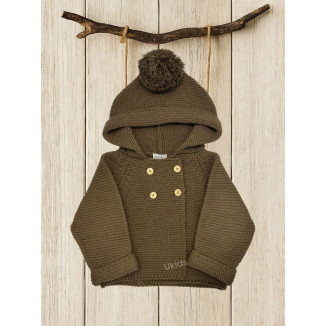 Trenca Bebe Art.9506 'Con Pompón' Chocolate