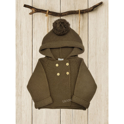 Trenca Bebe Art.9506 'Con Pompón' Chocolate