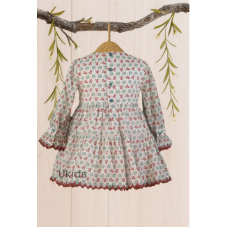Vestido Infantil Verde Agua