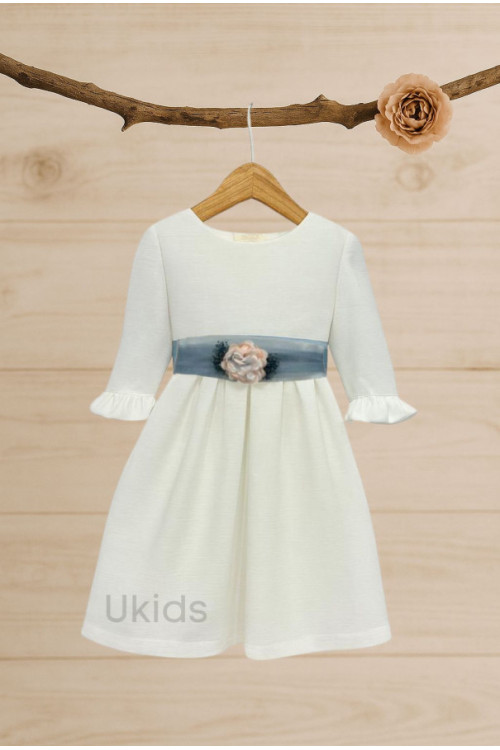 VESTIDO BÁMBULA M/FRANCESA LAZO azul