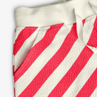 Short punto relieve listado de niña listado diagonal