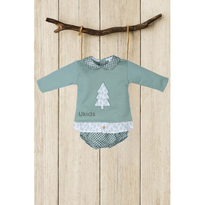 Conjunto Algodón-Bambula Colección Abeto Verde