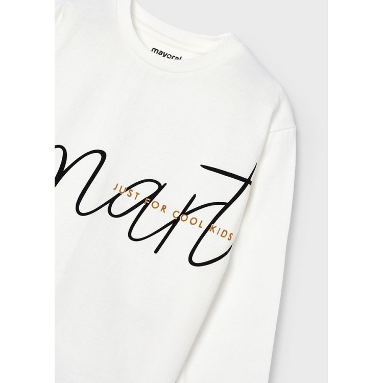 Camiseta m/l smart nata